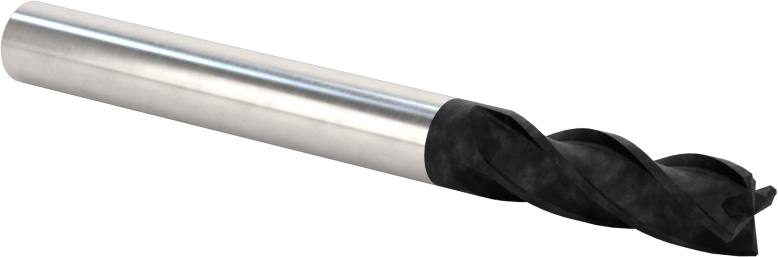 Elmas Kaplı Karbür Uçlu Freze, Kare Uç, 4 Yiv, 1/4" Freze Çapı, 2-1/2" Toplam Uzunluk
