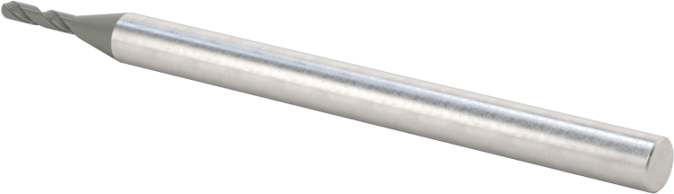 Elmas Kaplı Karbür Uçlu Freze, Bilyalı Uç, 2 Yiv, 1,5 mm Freze Çapı, 60 mm Toplam Uzunluk