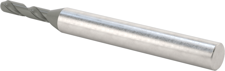 Elmas Kaplı Karbür Uçlu Freze, Bilyalı Uç, 2 Yiv, 3 mm Freze Çapı, 60 mm Toplam Uzunluk