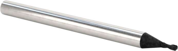 Elmas Kaplı Karbür Uçlu Freze, Kare Uç, 2 Yivli, 1 mm Freze Çapı, 40 mm Toplam Uzunluk