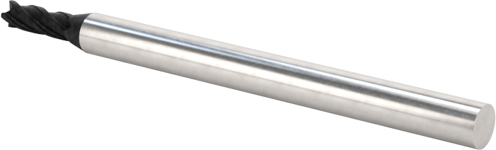 Elmas Kaplı Karbür Uçlu Freze, Kare Uç, 4 Yiv, 2 mm Freze Çapı, 40 mm Toplam Uzunluk