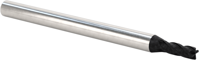 Elmas Kaplı Karbür Uçlu Freze, Kare Uç, 4 Yiv, 2 mm Freze Çapı, 40 mm Toplam Uzunluk