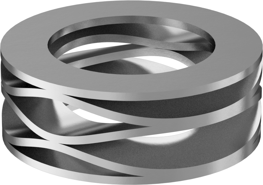 Korozyona Dayanıklı Yığılmış Dalgalı Disk Yay, Düz Uçlar, 0,2" Mil Çapı için, 0,072" Sıkıştırılmış Yükseklik