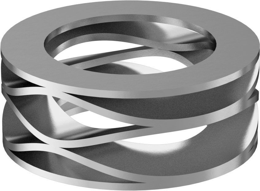 Korozyona Dayanıklı Yığılmış Dalgalı Disk Yay, Düz Uçlar, 1/4" Mil Çapı için, 0,081" Sıkıştırılmış Yükseklik