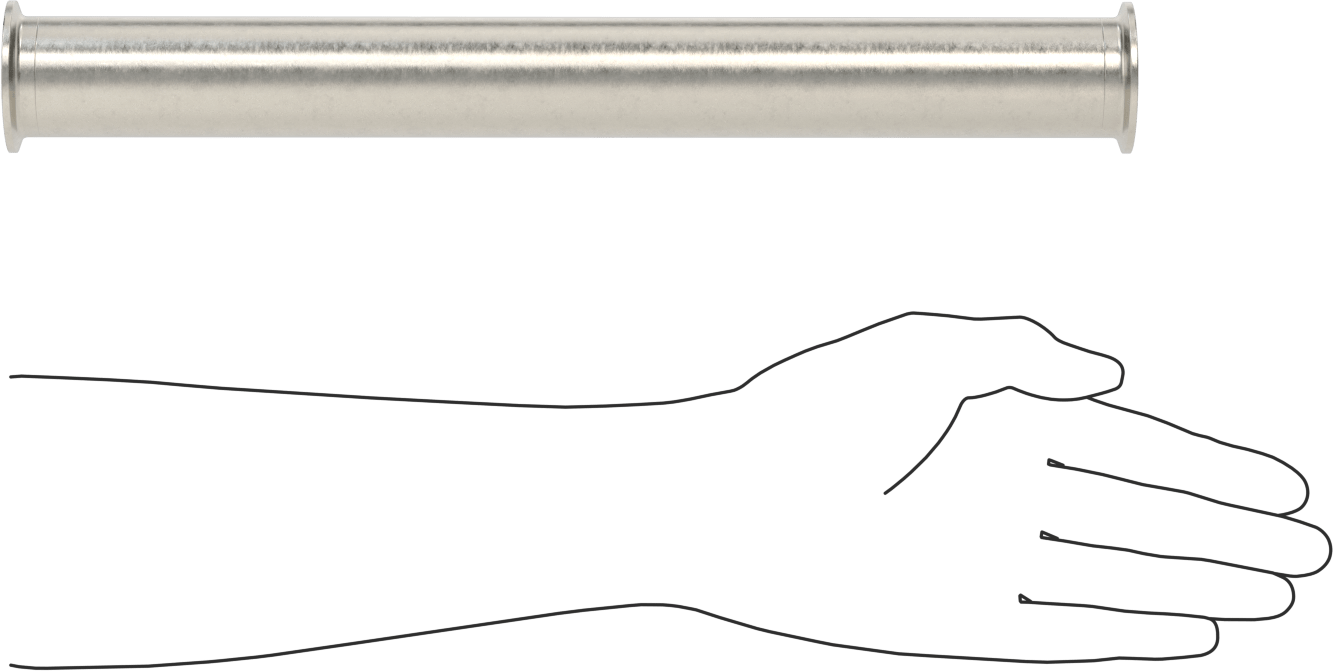 Hijyenik Hat Üstü Tüp Karıştırıcı, 6 Bıçak, 1-1/2“ Dış Çap x 1,37” İç Çaplı Boru