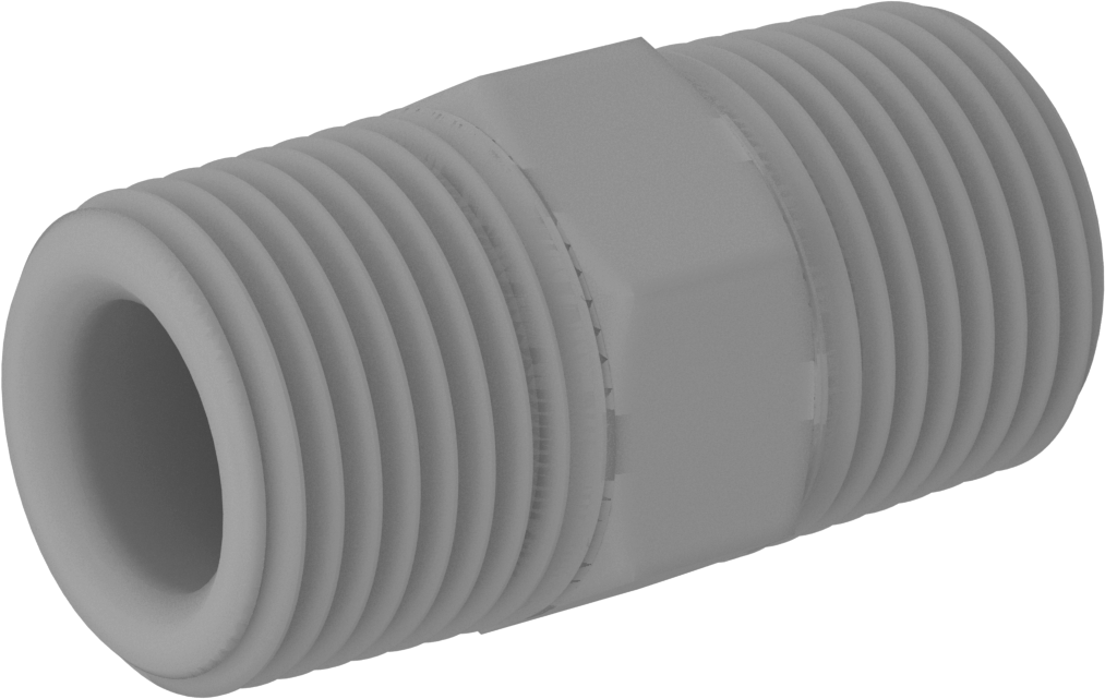 Yağ için Plastik Boru Bağlantı Parçası, Düz Konektör, 3/8 NPT Erkek Dişli Boru
