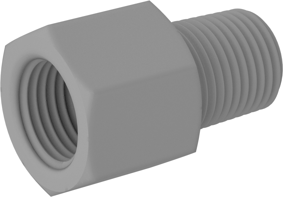 Yağ için Plastik Boru Bağlantı Parçası, Düz Adaptör, 1/8 NPT Dişi x 1/8 NPT Erkek