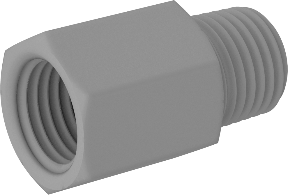 Yağ için Plastik Boru Bağlantı Parçası, Düz Adaptör, 1/4 NPT Dişi x 1/4 NPT Erkek