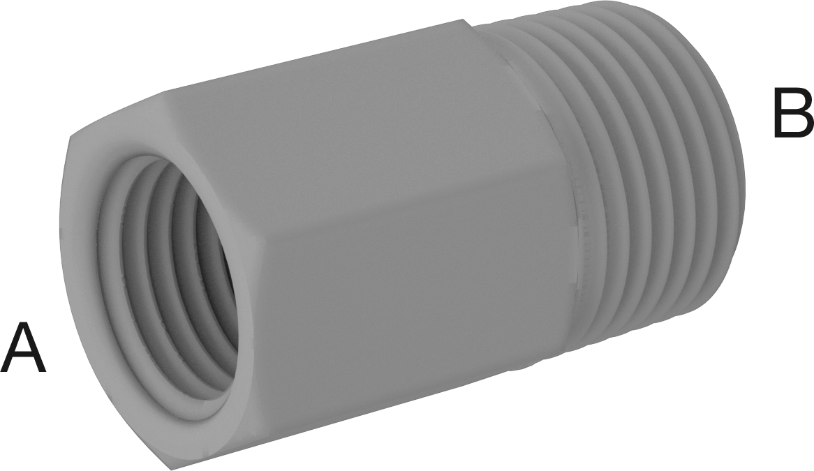 Yağ için Plastik Boru Bağlantı Parçası, Düz Redüksiyon Adaptörü, 1/4 Dişi x 3/8 Erkek NPT