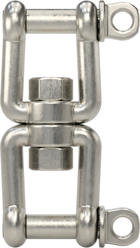 Clevis-Clevis Döner Bağlantı - Kaldırma Amaçlı Değildir, 316 Paslanmaz Çelik, 1-7/8" Uzunluk