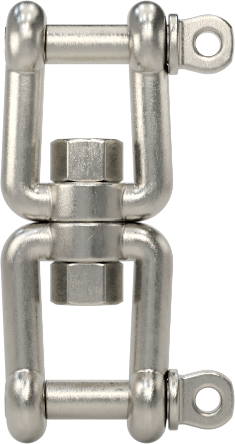 Clevis-Clevis Döner Bağlantı - Kaldırma Amaçlı Değildir, 316 Paslanmaz Çelik, 2-17/32" Uzunluk