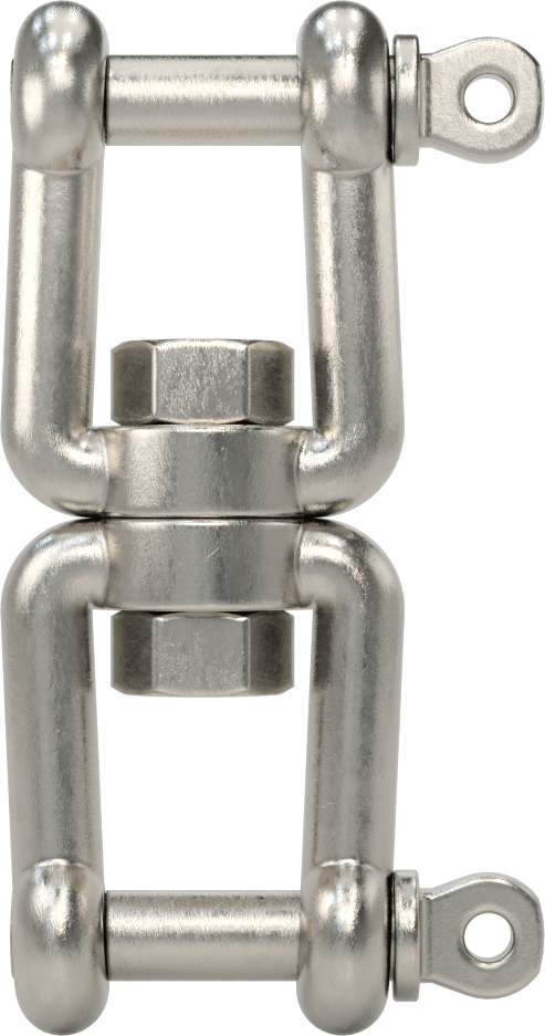 Clevis-Clevis Döner Bağlantı - Kaldırma Amaçlı Değildir, 316 Paslanmaz Çelik, 3-3/16" Uzunluk