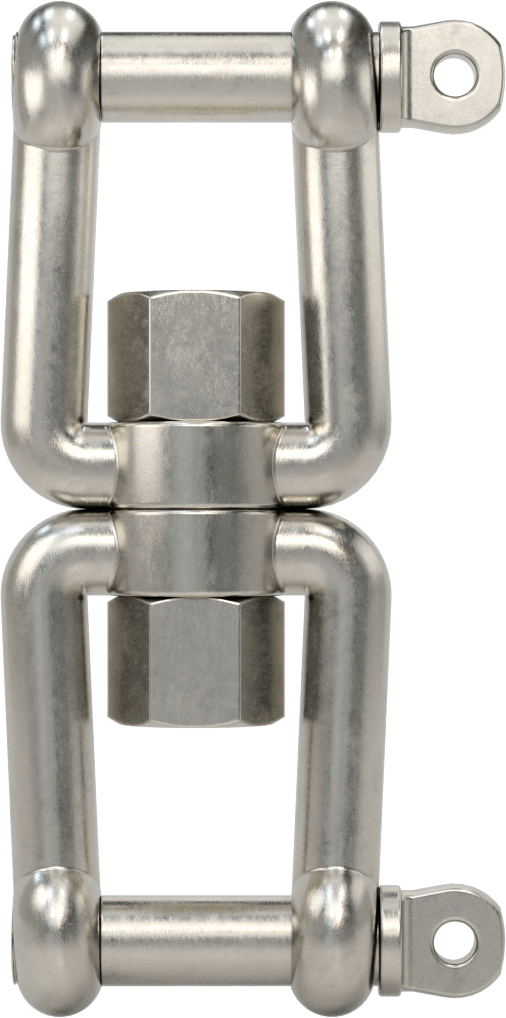 Clevis-Clevis Döner Bağlantı - Kaldırma Amaçlı Değildir, 316 Paslanmaz Çelik, 4-5/16" Uzunluk