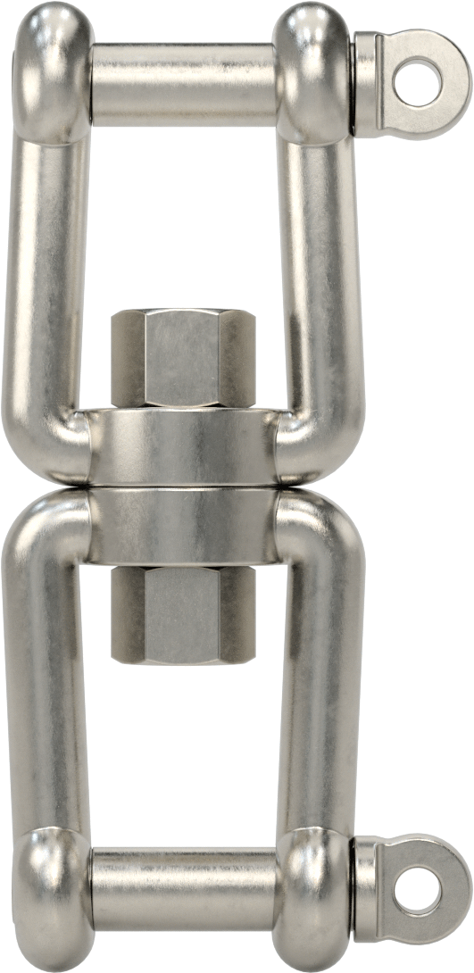 Clevis-Clevis Döner Bağlantı - Kaldırma Amaçlı Değildir, 316 Paslanmaz Çelik, 5-7/16" Uzunluk