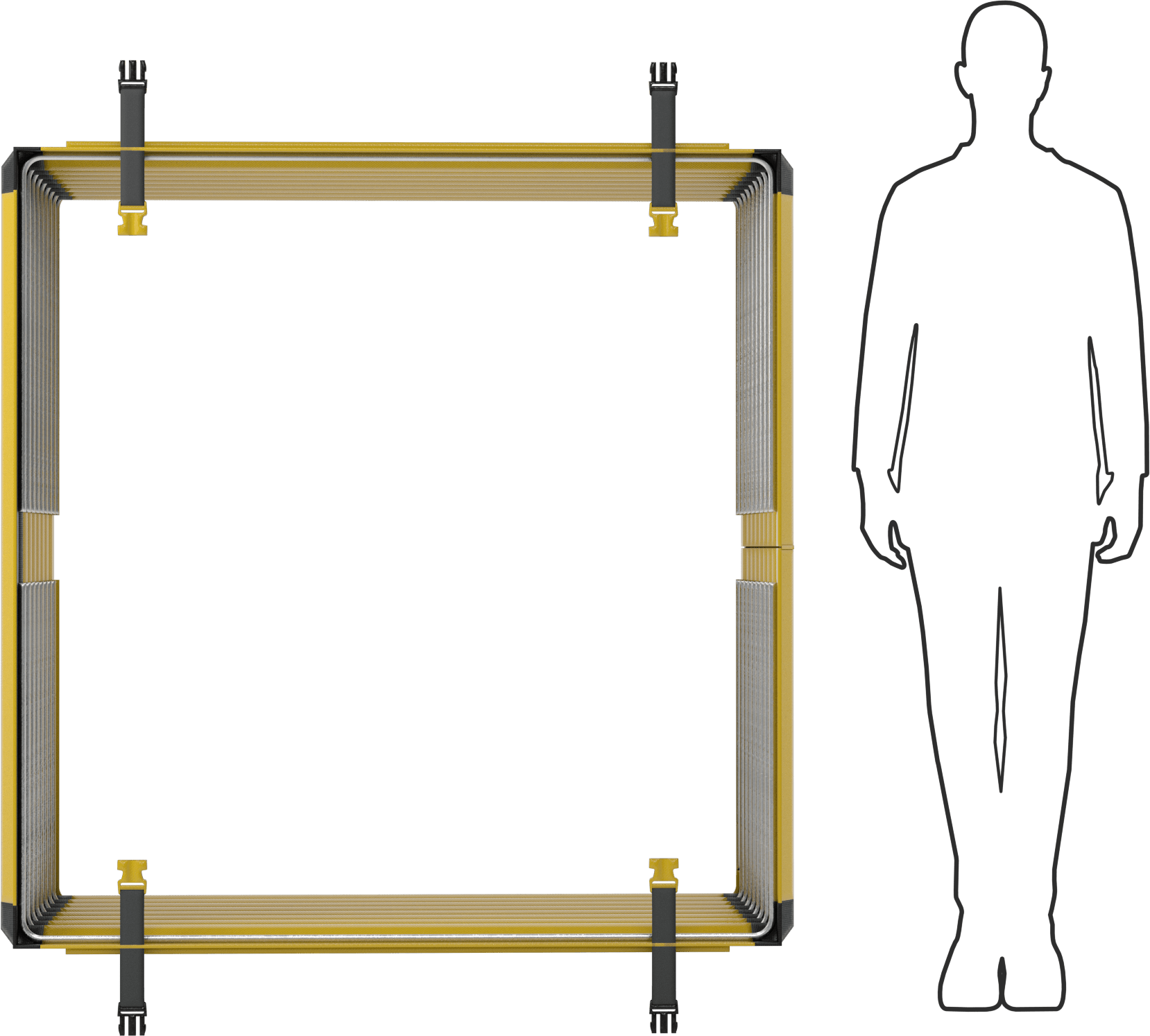 Kaldırma Masası Körüğü, 48“ Uzunluk x 48” Genişlik x 4“ ila 32” Yükseklik