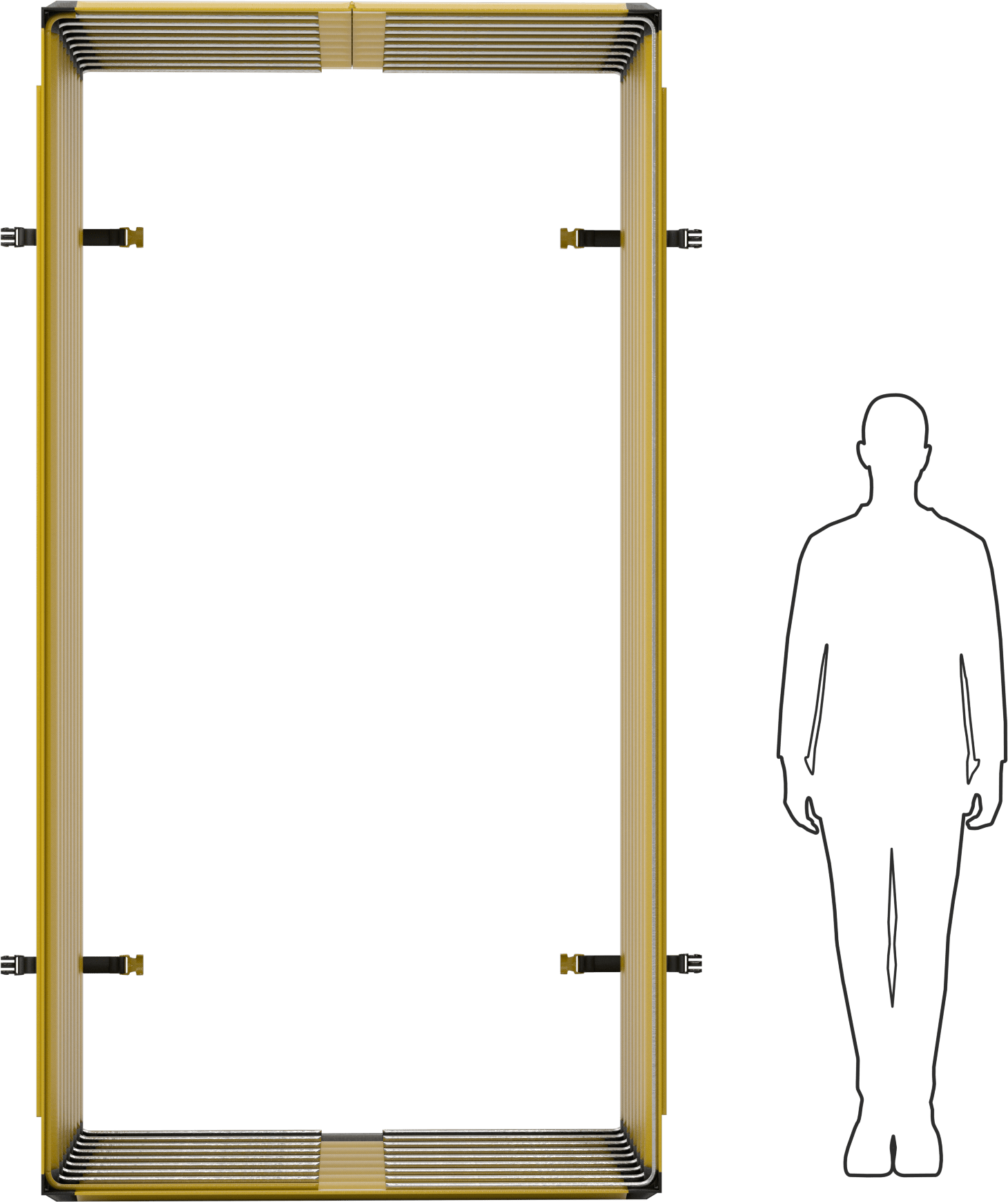 Kaldırma Masası Körüğü, 96“ Uzunluk x 48” Genişlik x 5“ ila 42-1/2” Yükseklik