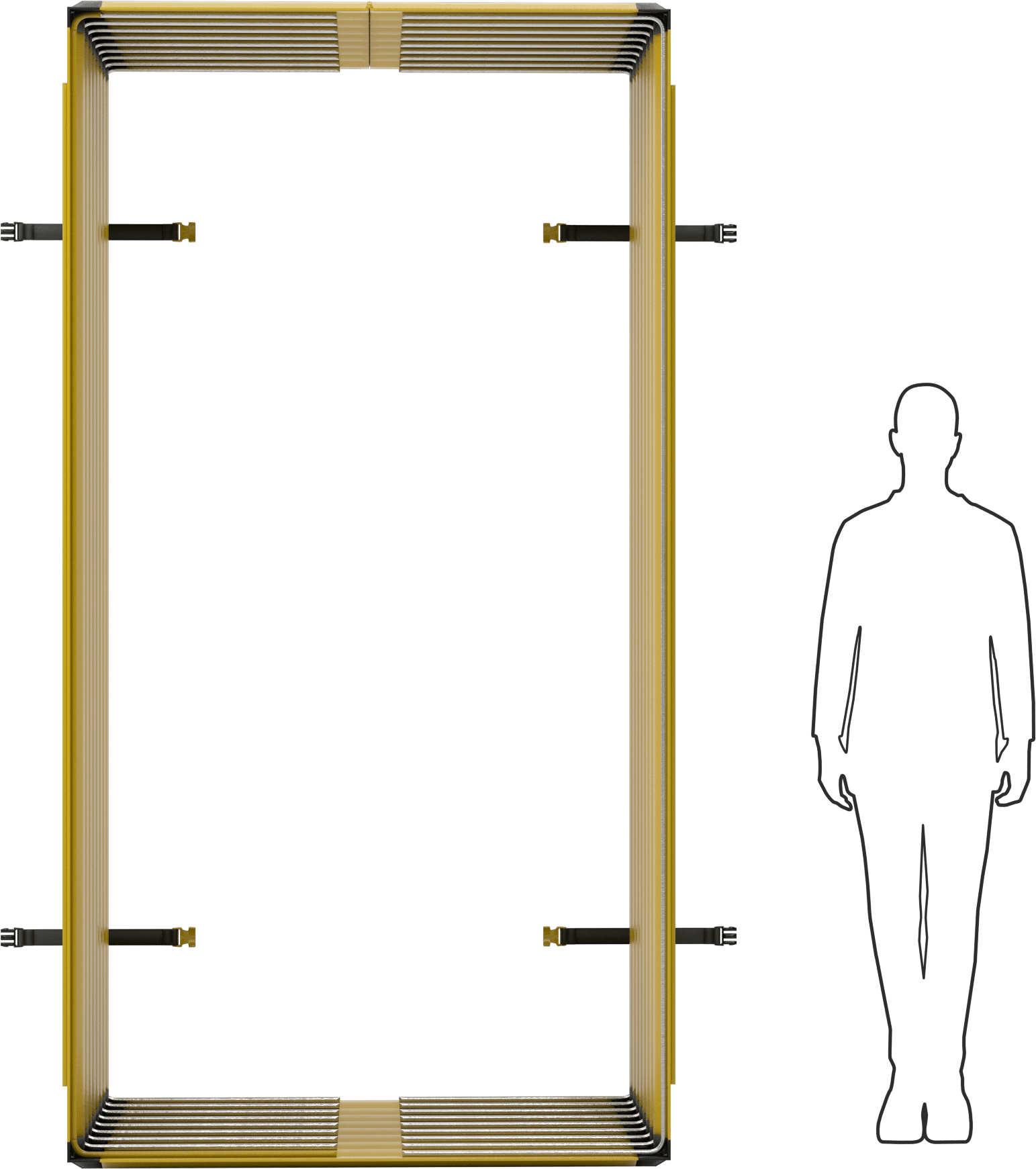 Kaldırma Masası Körüğü, 96“ Uzunluk x 48” Genişlik x 5“ ila 44” Yükseklik