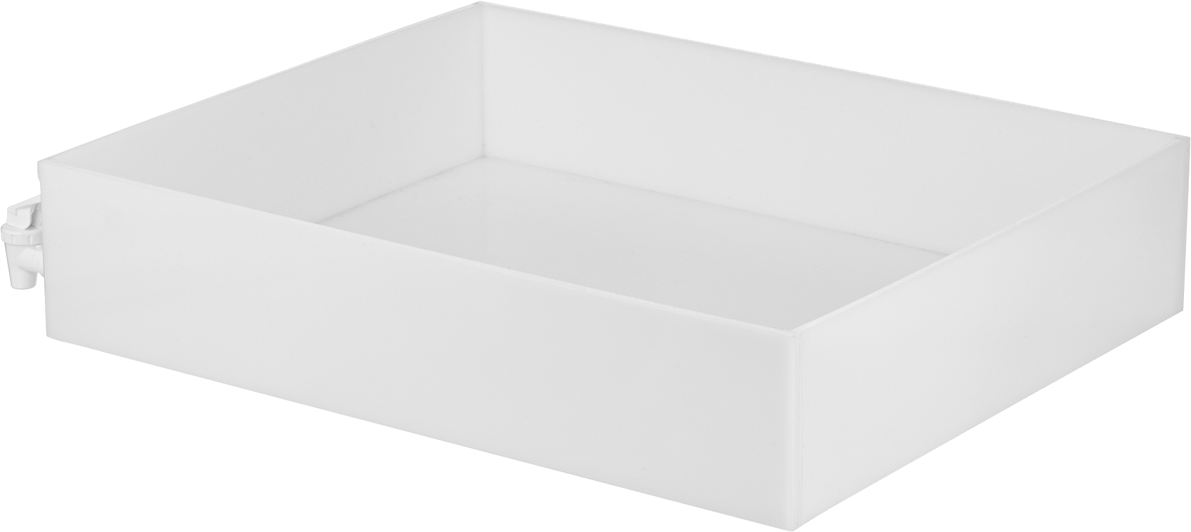 Polietilen Tava, Musluk ile, 20-1/2" Uzunluk, 16-1/2" Genişlik, 4-1/4" Yükseklik