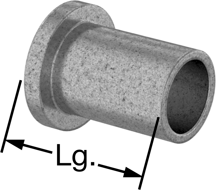 Yağ Dolgulu 841 Bronz Flanşlı Kovanlı Rulman, 1/2“ Mil Çapı ve 5/8” Muhafaza İç Çapı için, 1" Uzunluk