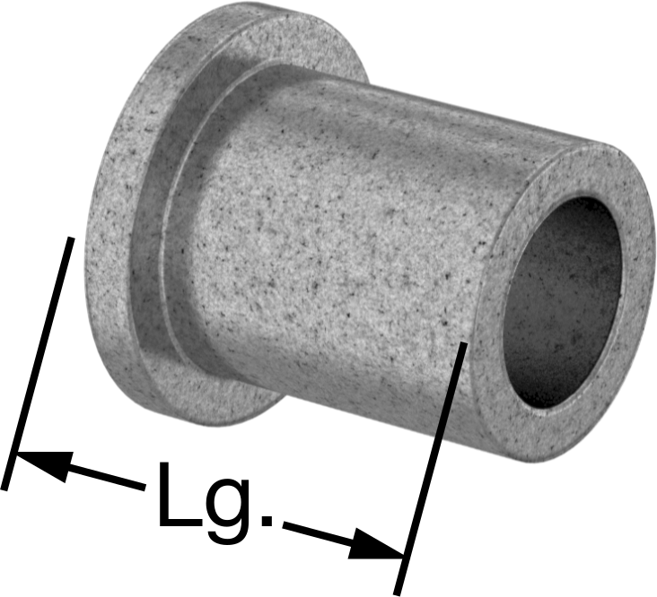 Yağ Dolgulu 841 Bronz Flanşlı Kovanlı Rulman, 1/2“ Mil Çapı ve 3/4” Muhafaza İç Çapı için, 1" Uzunluk