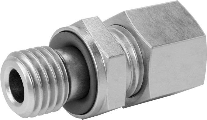 Titreşime Dayanıklı Sıkıştırma Bağlantısı, 8 mm dış çaplı boru x M12 diş boyutu adaptörü