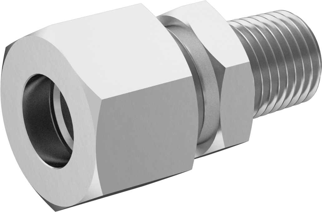 Titreşime Dayanıklı Sıkıştırma Bağlantısı, 12 mm Dış Çaplı Boru x 1/4 NPT Erkek Adaptör
