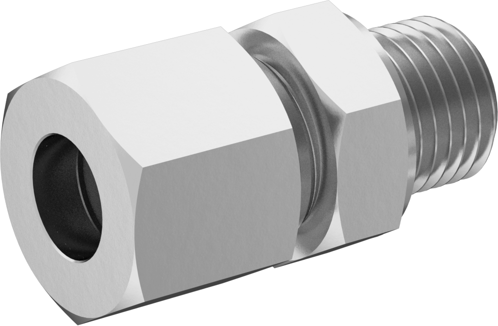 Titreşime Dayanıklı Sıkıştırma Bağlantısı, 10 mm Dış Çaplı Boru x M14 Diş Boyutu için Adaptör