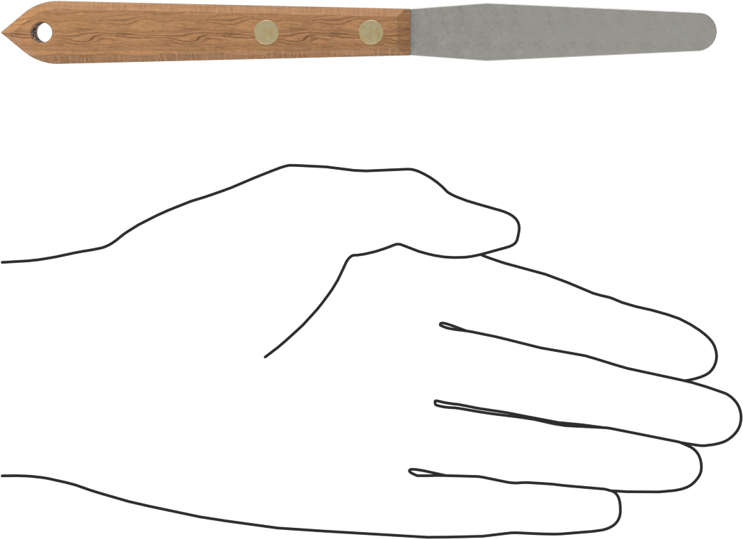 Konik Bıçaklı Paslanmaz Çelik Spatula, 7" Uzunluk