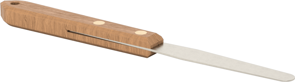 Konik Bıçaklı Paslanmaz Çelik Spatula, 7" Uzunluk