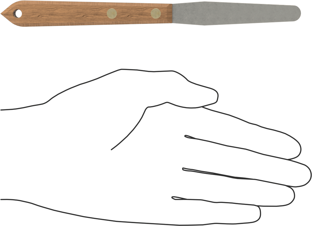 Konik Bıçaklı Paslanmaz Çelik Spatula, 7" Uzunluk