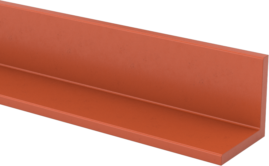 Yüksek Sıcaklık Silikon Kauçuk 90 Derece Açı, Yüksek Mukavemetli, 1“ x 1” Dış Boyut, 6 Fit Uzunluk