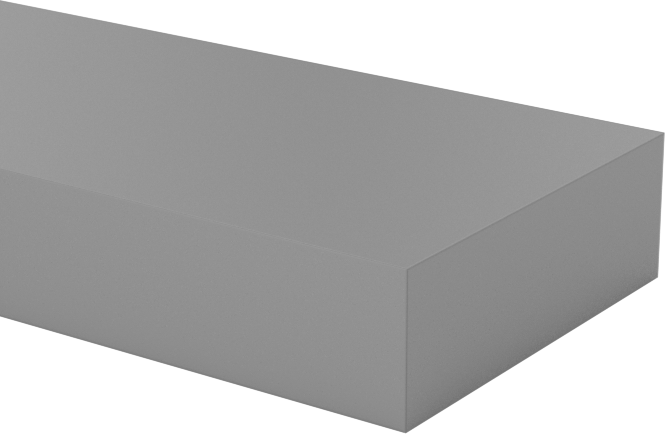 Yüksek Mukavemetli Kaygan UHMW Polietilen, Bar, 1/4" Kalınlık, 3/4" Genişlik
