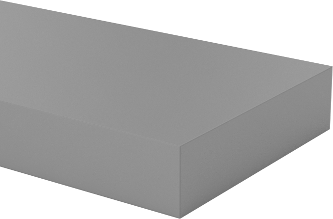 Yüksek Mukavemetli Kaygan UHMW Polietilen, Bar, 1/4" Kalınlık, 1" Genişlik
