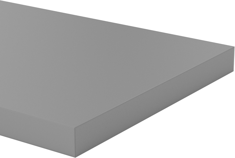 Yüksek Mukavemetli Kaygan UHMW Polietilen, Bar, 1/4" Kalınlık, 2-1/2" Genişlik