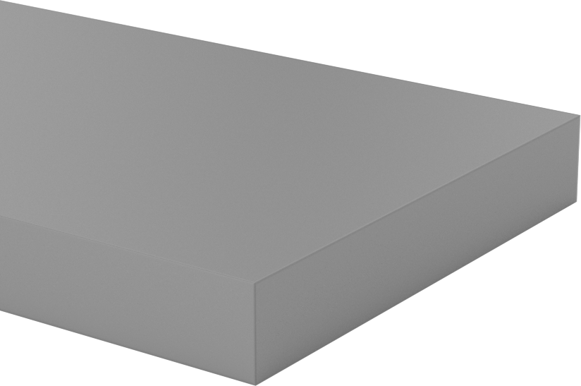 Yüksek Mukavemetli Kaygan UHMW Polietilen, Bar, 1/2" Kalınlık, 3" Genişlik