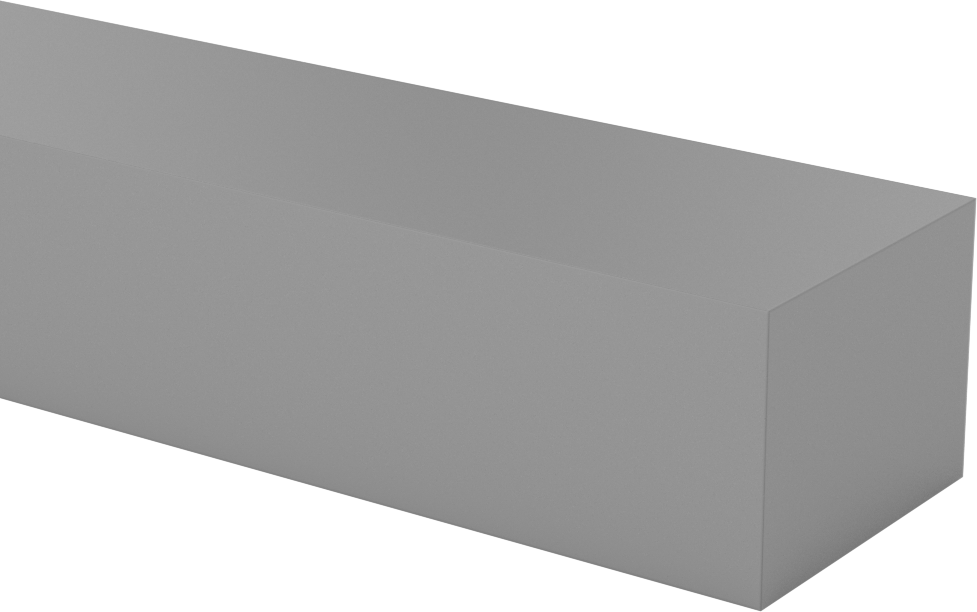 Yüksek Mukavemetli Kaygan UHMW Polietilen, Bar, 1-1/2" Kalınlık, 2 inç Genişlik