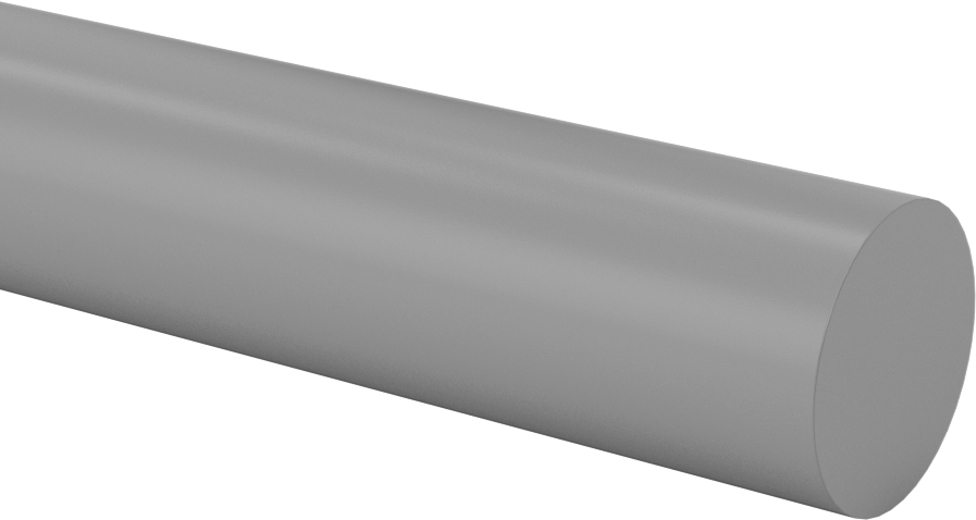 Yüksek Mukavemetli Kaygan UHMW Polietilen, Çubuk, 1-1/8" Çap