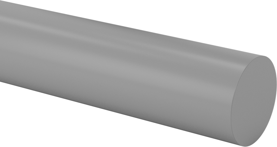 Yüksek Mukavemetli Kaygan UHMW Polietilen, Çubuk, 1-1/2" Çap