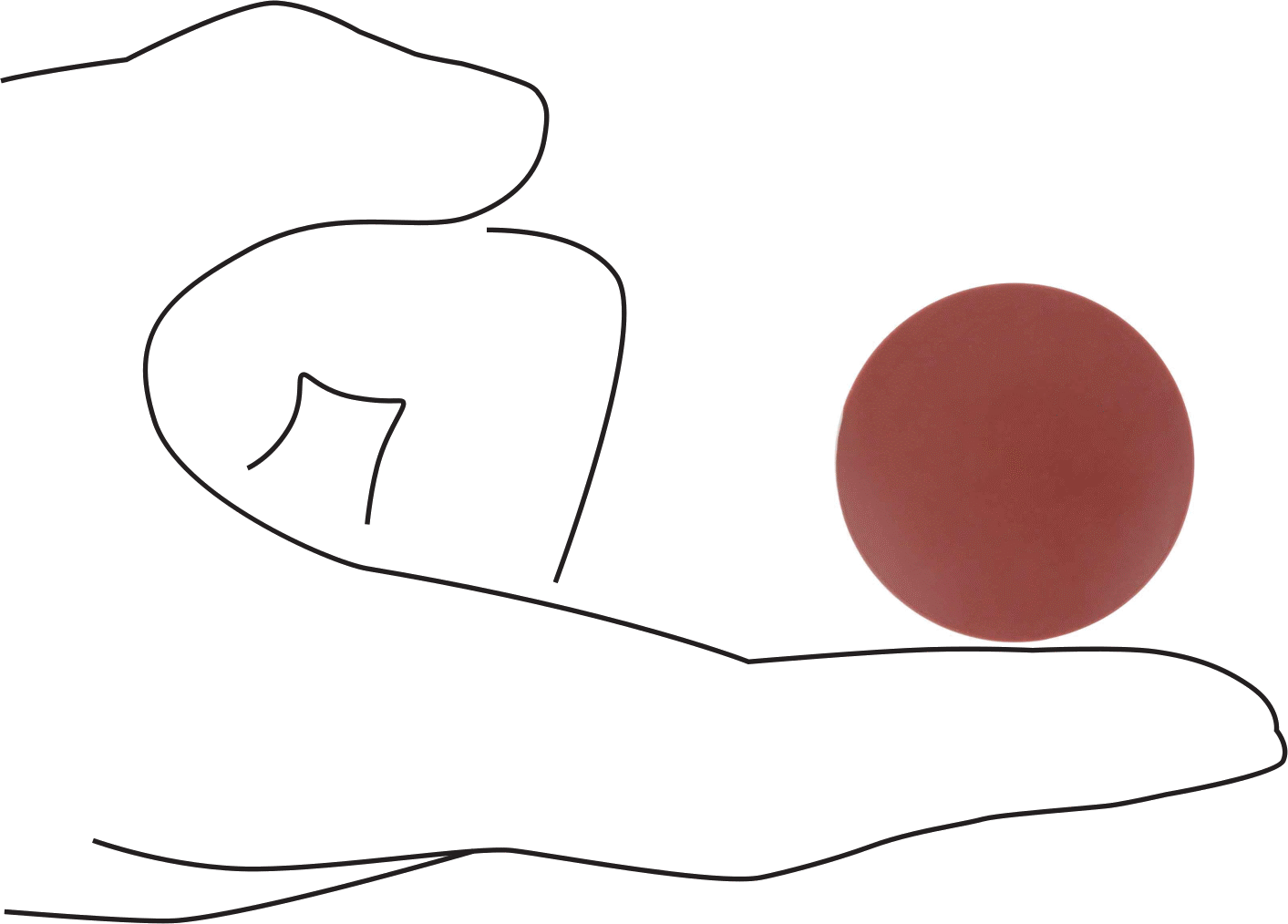 Kraton Çekiç Yüzü, 1-3/8" Çap, Orta-Yumuşak