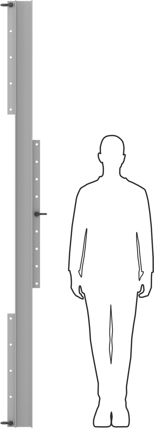 Kelepçeli çelik kaldırma kirişi, 1000 lbs. Kapasite, 48“ ila 96” Açıklık