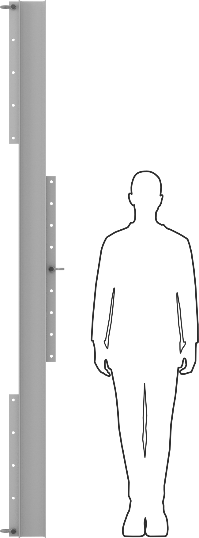 Kelepçeli çelik kaldırma kirişi, 2000 lbs. Kapasite, 48“ ila 96” Açıklık