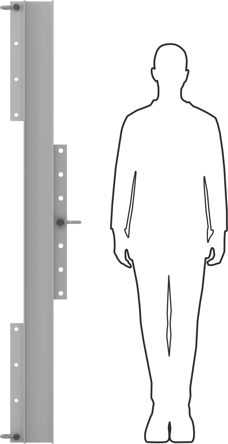 Kelepçeli çelik kaldırma kirişi, 4000 lbs. Kapasite, 36“ ila 72” Açıklık
