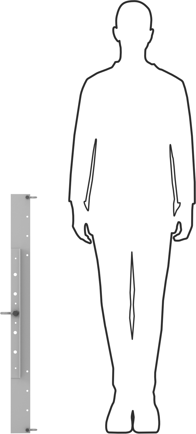 Kelepçeli çelik kaldırma kirişi, 250 lbs. Kapasite, 18“ ila 36” Açıklık