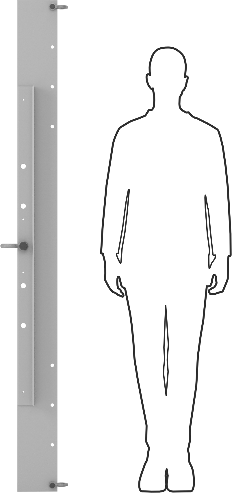 Kelepçeli çelik kaldırma kirişi, 2000 lbs. Kapasite, 36“ ila 72” Açıklık