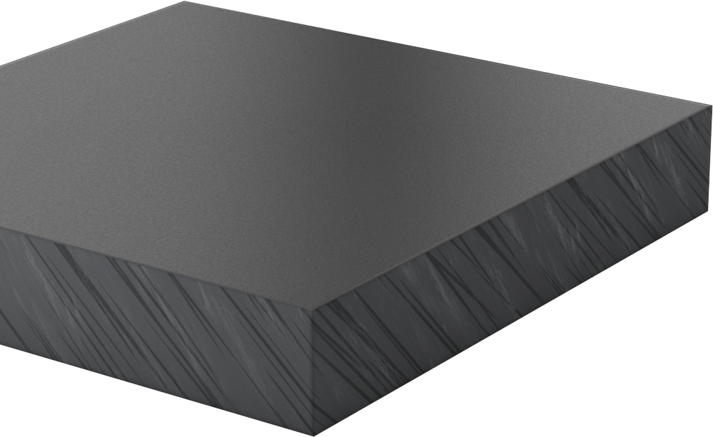 Geri Dönüştürülmüş Denizcilik Sınıfı Neme Dayanıklı HDPE Levha, 1" Kalınlık, 6" x 6"