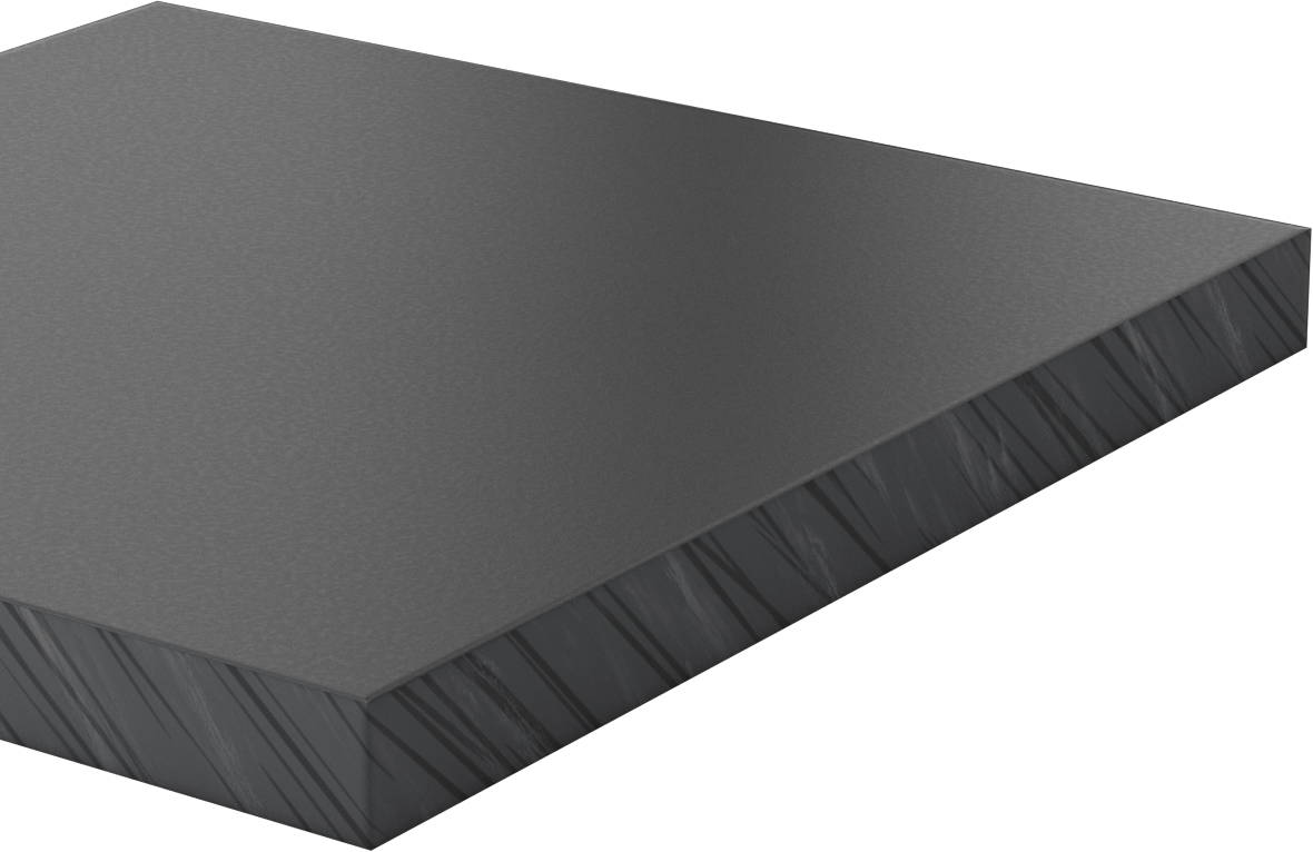 Geri Dönüştürülmüş Denizcilik Sınıfı Neme Dayanıklı HDPE Levha, 1" Kalınlık, 12" x 12"