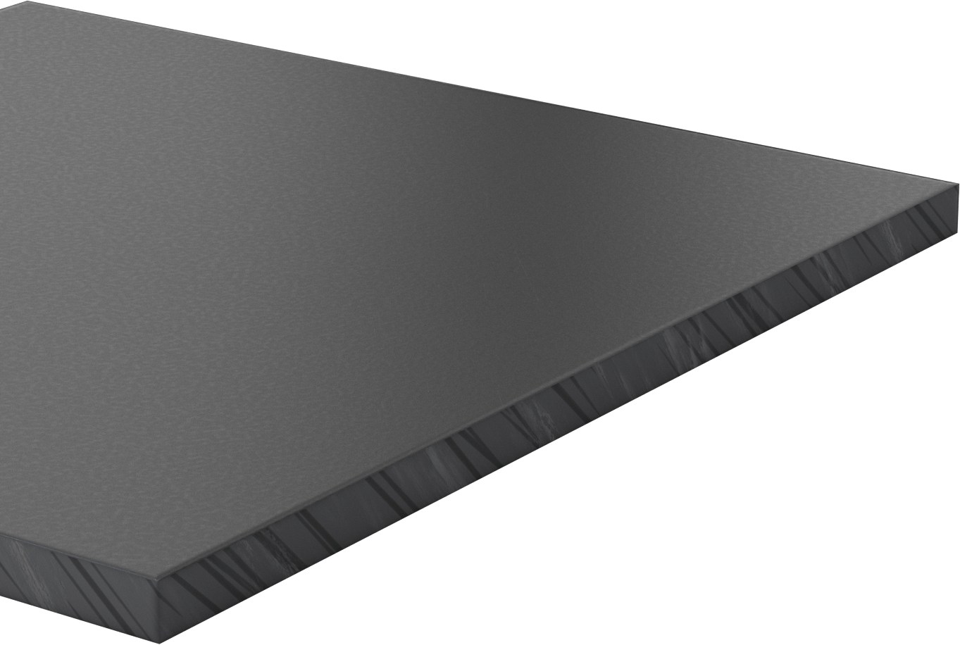 Geri Dönüştürülmüş Denizcilik Sınıfı Neme Dayanıklı HDPE Levha, 1" Kalınlık, 24" x 24"