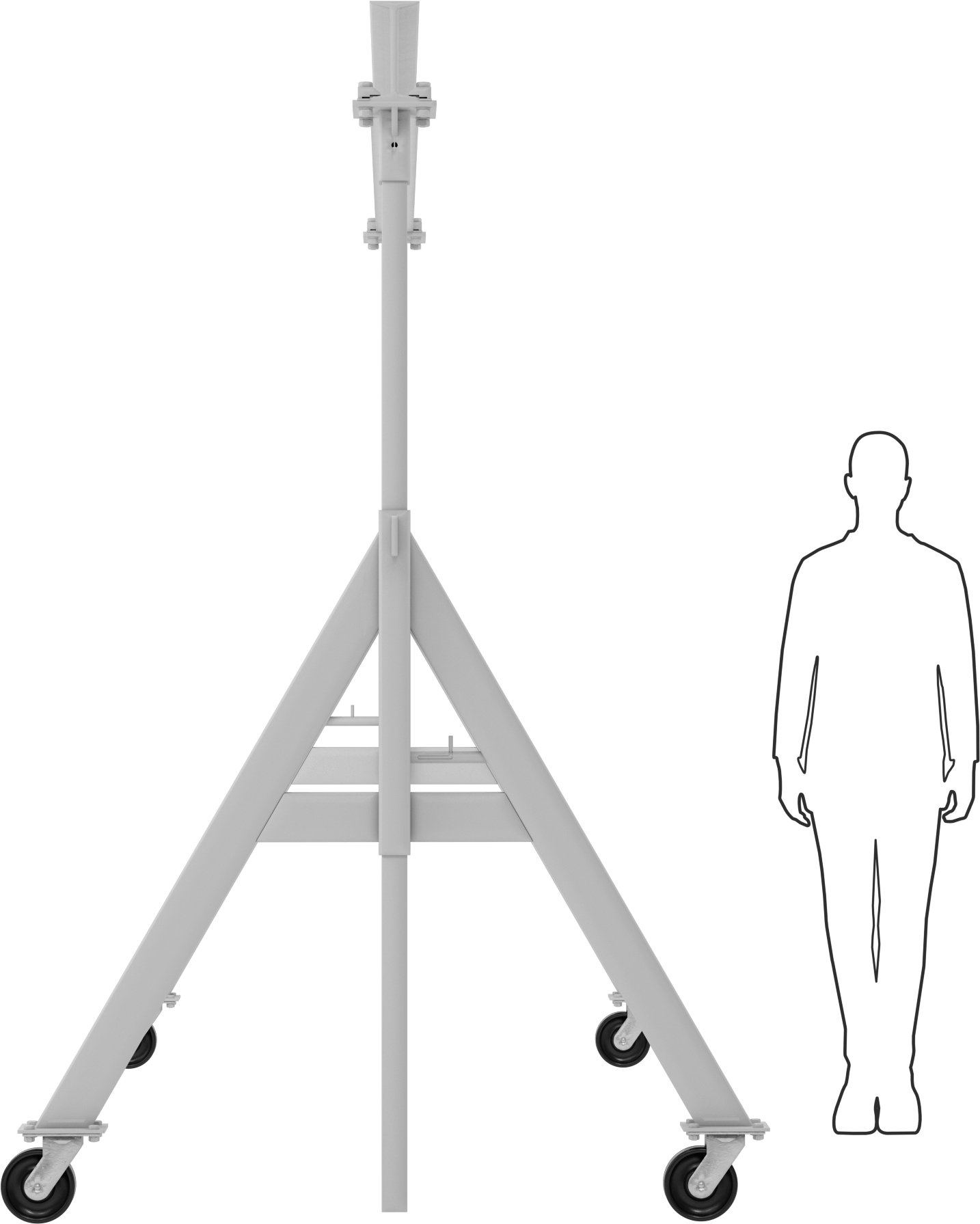 Ayarlanabilir Portal Vinç, Alüminyum, 2000 lbs. Kapasite, 6-10 Fit Açıklık