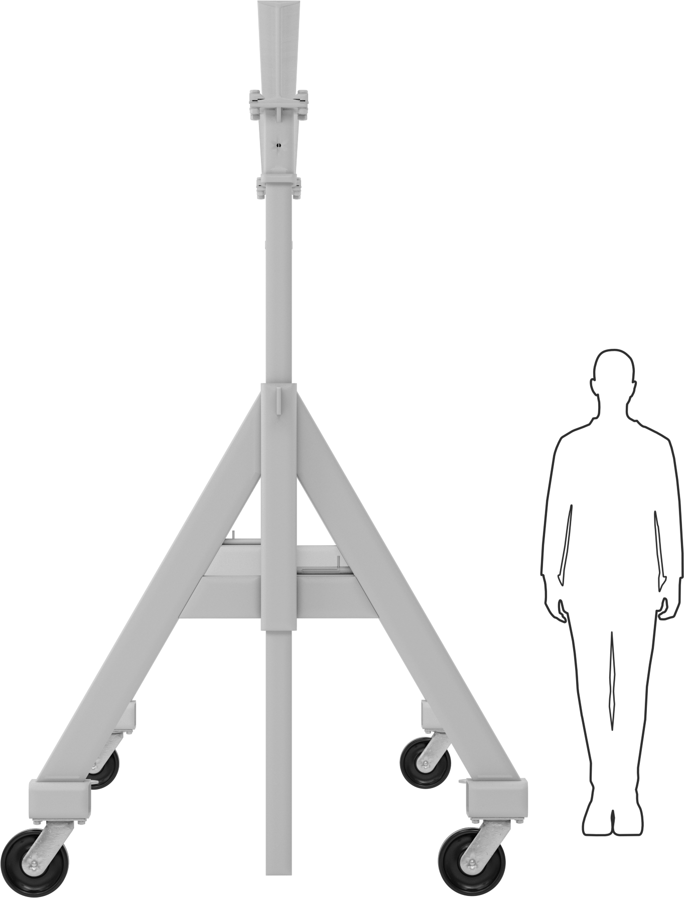 Ayarlanabilir Portal Vinç, Alüminyum, 4000 lbs. Kapasite, 6-10 Fit Açıklık