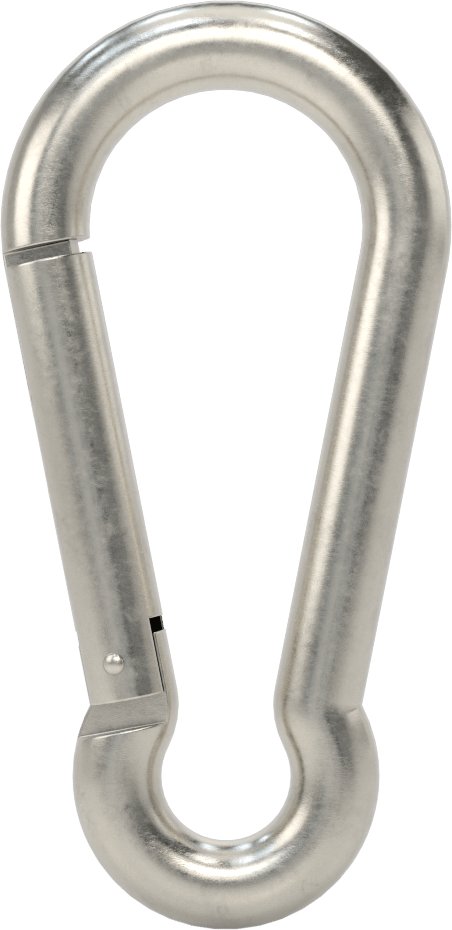 316 Paslanmaz Çelik Karabina - Kaldırma Amaçlı Değildir, 700 lbs. Kapasite, 3/8" Kalınlık, 9/16" Dar Uç İç Genişlik